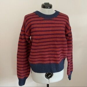 Madewell Striped Grady Balloon-Sleeve Pullover Sweater​​​​